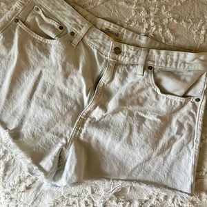 Madewell White Denim Cutoffs - 32